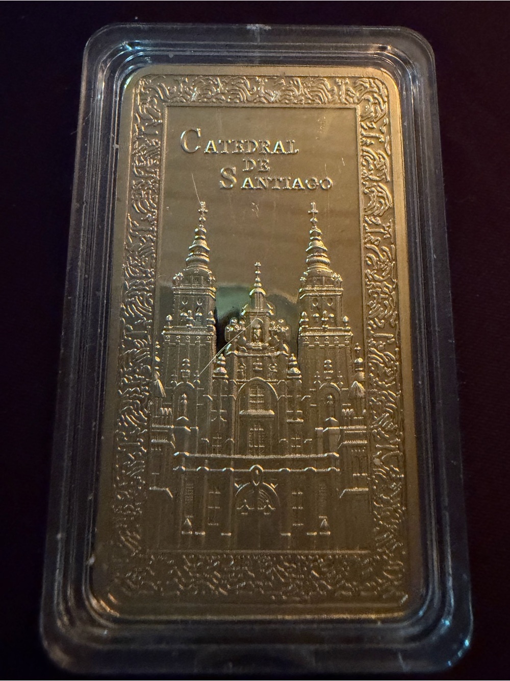 Gold Colored Catedral De Santiago Decorative Bar Bullion
